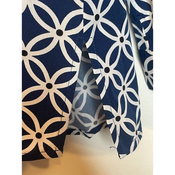 NY Collection Womens Floral Print Button-Up Blouse Long Sleeve Collared Size XL - Picture 6 of 9